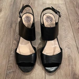 Vince Camuto Black Leather Sandals